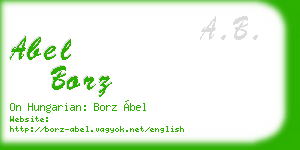 abel borz business card